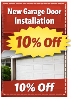 Coupon - New Garage Door Installation 10% Off